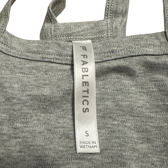 Fabletics Size S Gray Live-In Halter Tank Athletic Activewear Gym Yoga Workout - Picture 4 of 6